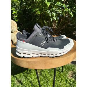 ON CLOUD RUNNING Men’s On Cloudultra Black White Trail Running Size 12.5
